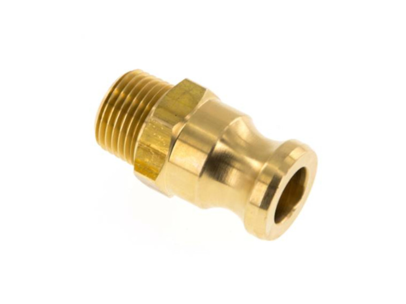 Kupplungsstecker mit AG R Messing - Typ F