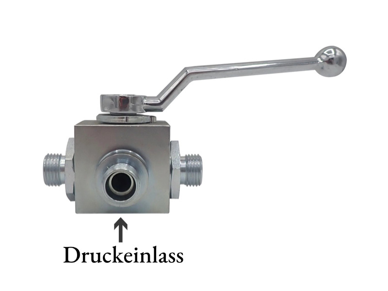 3-Wege HD KH L-Bohrung RA L ohne BB Stahl Zink/Nickel