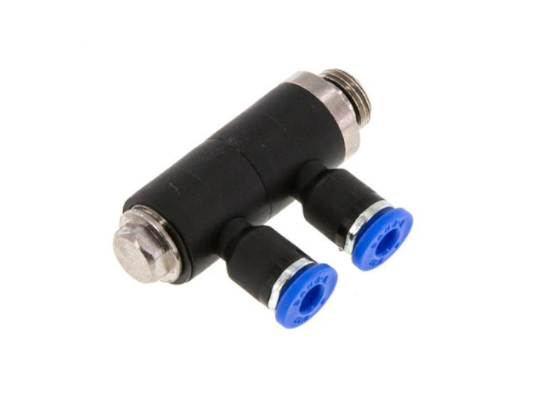 2-fach Steckverschraubung AG G 1/4" - 2x8mm IQS-Standard