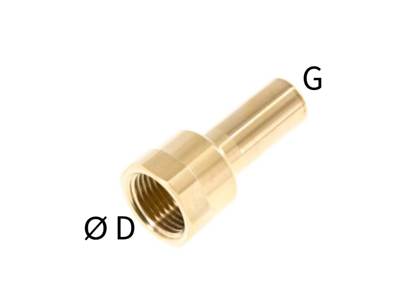 IG Rp zöllig zylindrisch Messing Aufschraubtülle IQS-Big