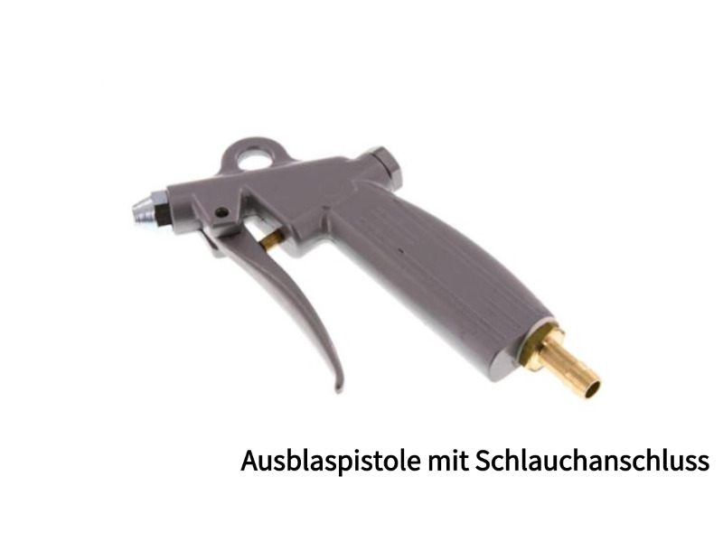 Ausblaspistole Schlauchanschluss 6 mm mit Kurzdüse Ø 1,5 mm Aluminium/Kunststoff