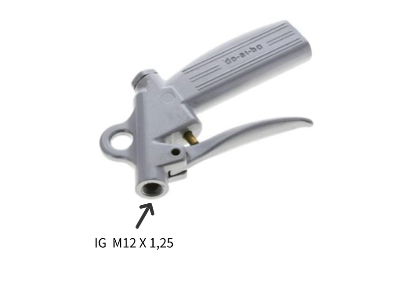 Dosierbare Ausblaspistole Innengewinde IG 1/4" ohne Kurzdüse Aluminium/Kunststoff