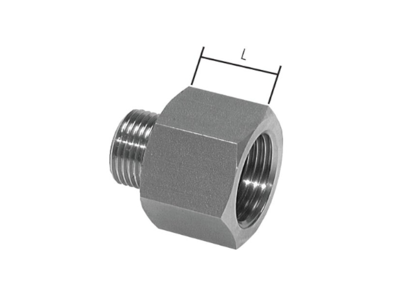 Reduziernippel AG G 1/8" - IG M 5 Edelstahl 1.4571
