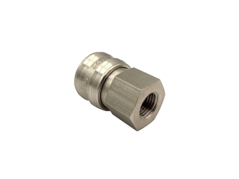 Kupplungsdose IG G 1/4" NW 7,2 Messing vernickelt Dichtung NBR