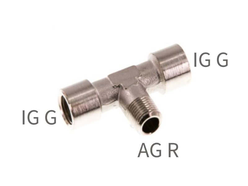 IG G - AG R - IG G Messing vernickelt (geschmiedet)