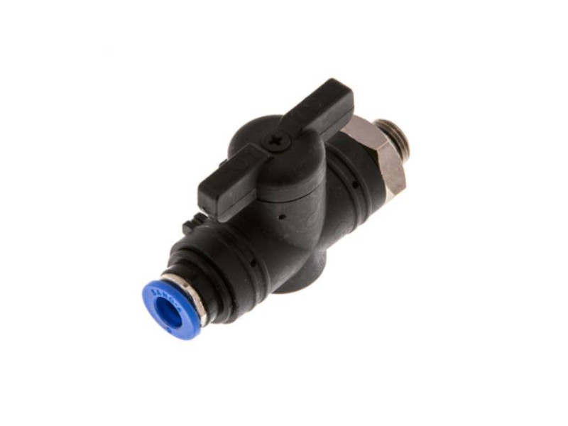 2/2 Absperrhahn Steckverschraubung AG G 3/8" - 10mm IQS-Standard