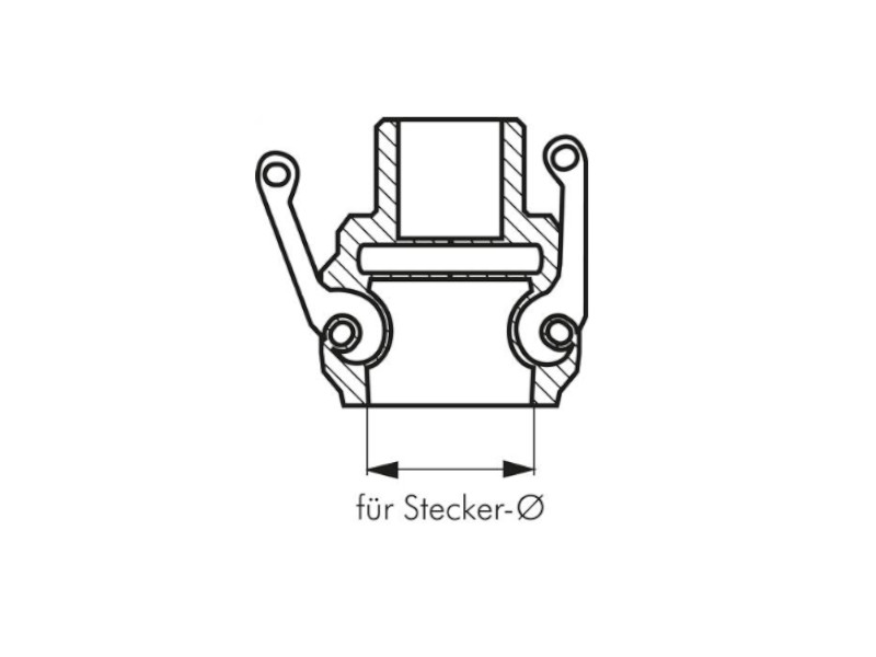 Kamlock Verschlusskappe Typ DC DN 25 BG 1" Messing für Kupplungsstecker