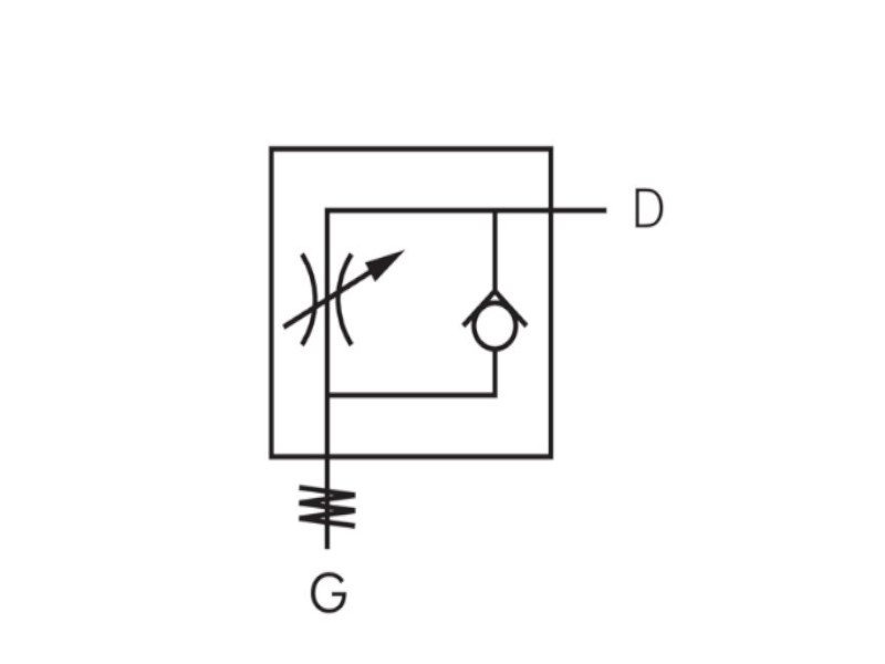 kompakt mit Schlitzschraube abluftregelnd Gerade Form AG G 1/8" - 8mm IQS-MSV