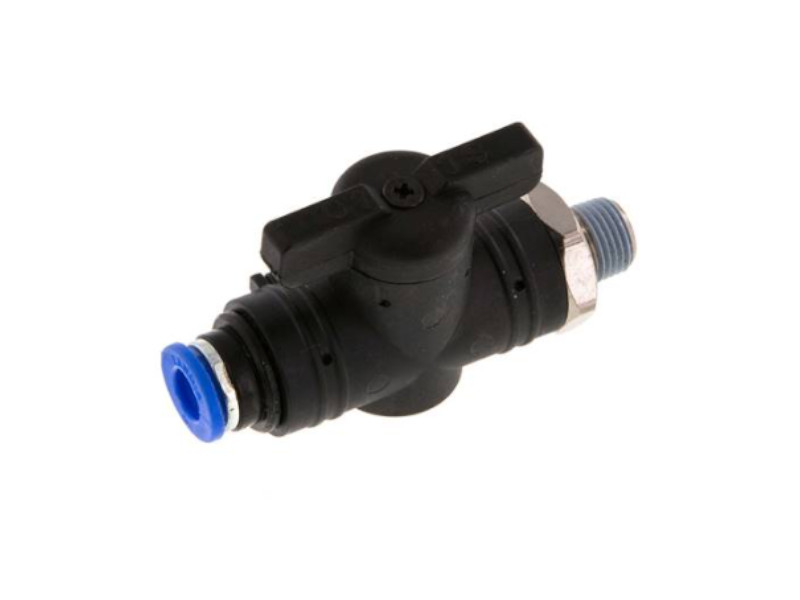 2/2 Absperrhahn Steckverschraubung AG R 1/2" - 12mm IQS-Standard