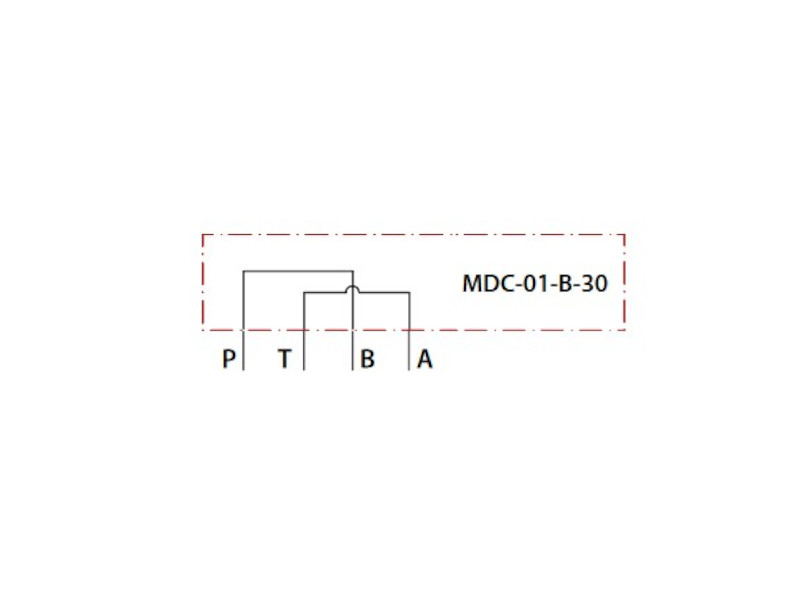 Umlenkplatte für Cetop Ventil NG 10 P-B, T-A 