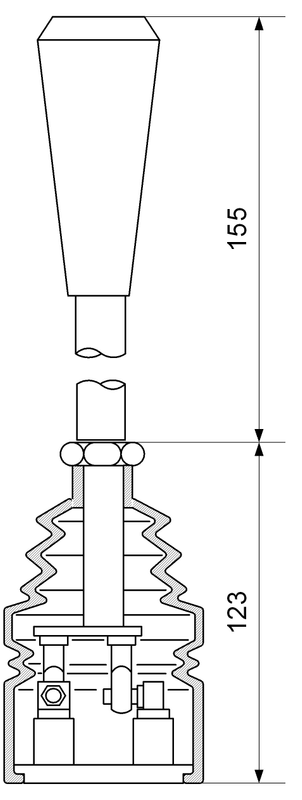 Joystick V1 für Handheblventil 80 Liter 