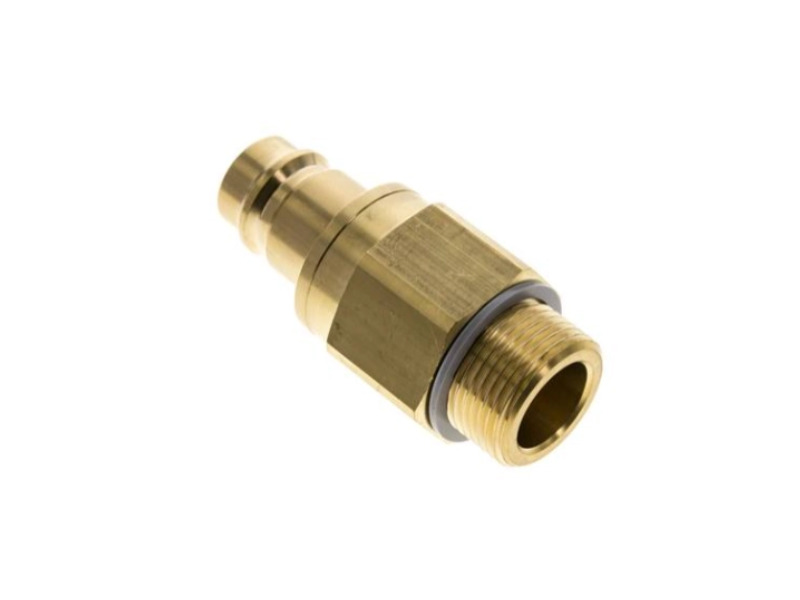 Kupplungsstecker beidseitig absperrend AG G 1-1/4" NW 19 Messing 