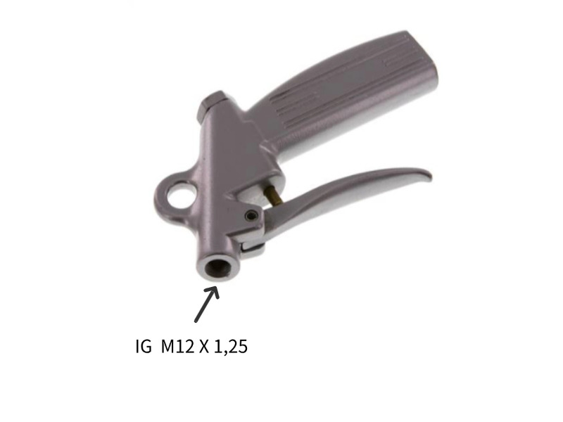 Ausblaspistole Innengewinde IG G 1/4" ohne Düse Aluminium/Kunststoff