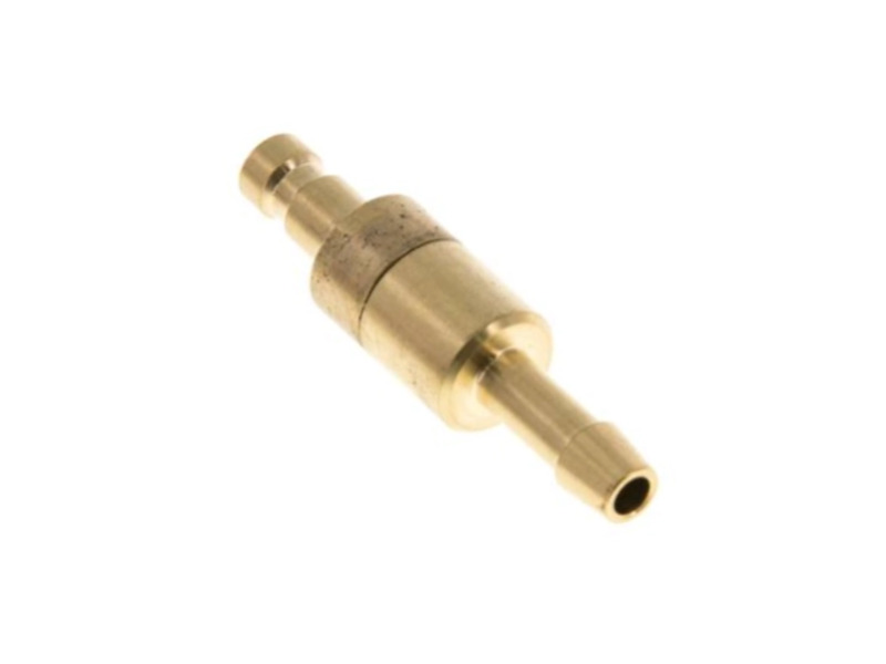 Kupplungsstecker beidseitig absperrend mit Schlauchtülle 3 mm NW 2,7 Messing