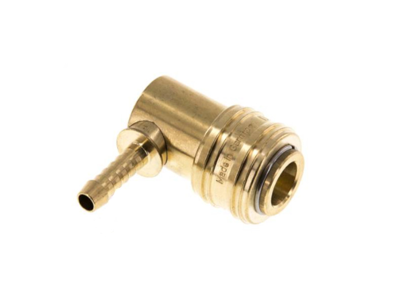 Kupplungs-Dose Messing mit Winkel-Schlauchanschluss