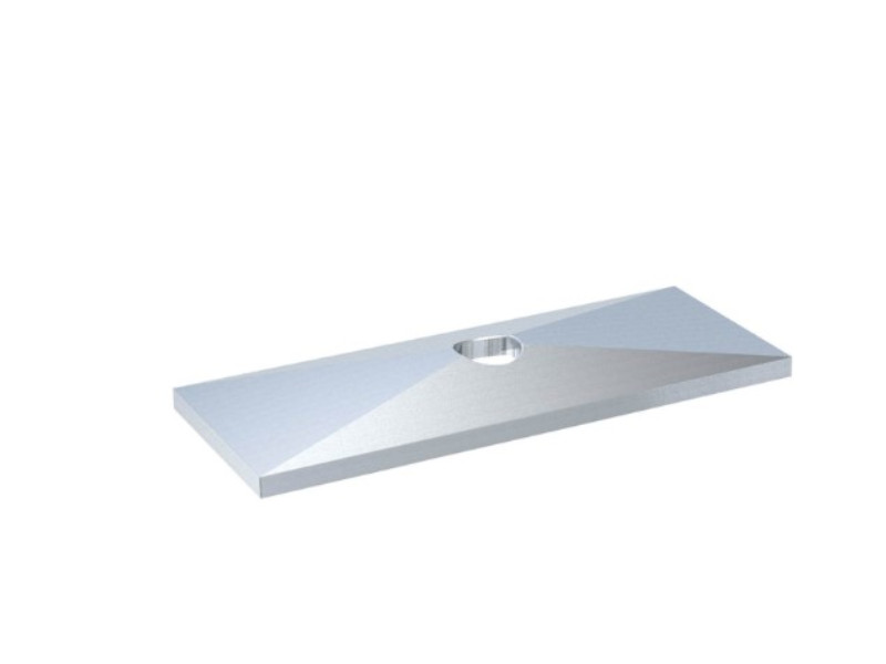 Gewölbte Deckenplatte für Doppel-Schelle Stahl Zink/Nickel