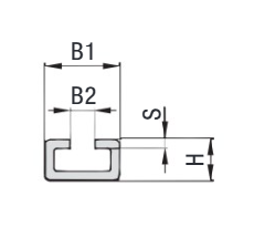 Tragschine Länge 2m Höhe 14mm Breite 28mm Stahl unbeschichtet 