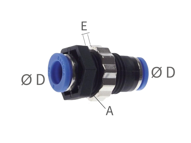Gerader Schott-Steckverbinder Kunststoff IQS-Standard